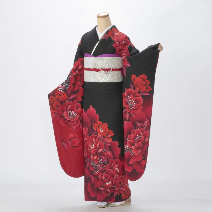 振袖 購入 フルセット Lサイズ 成人式 着物 【茶系】【中古】【状態:A】【f0520209】