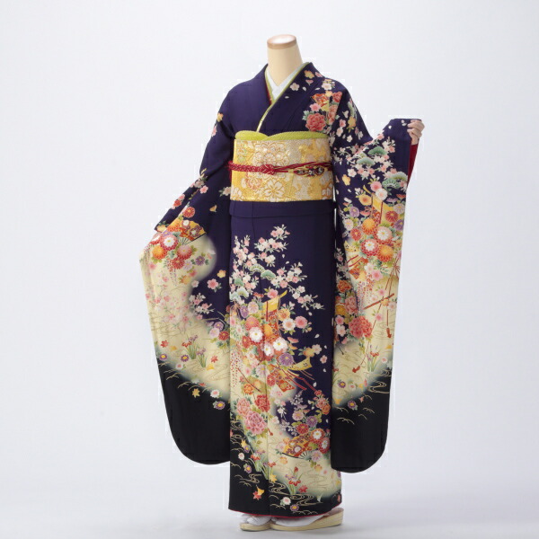 振袖 販売 フルセット Lサイズ 【紫系】【中古】【状態:S】【f0720194】