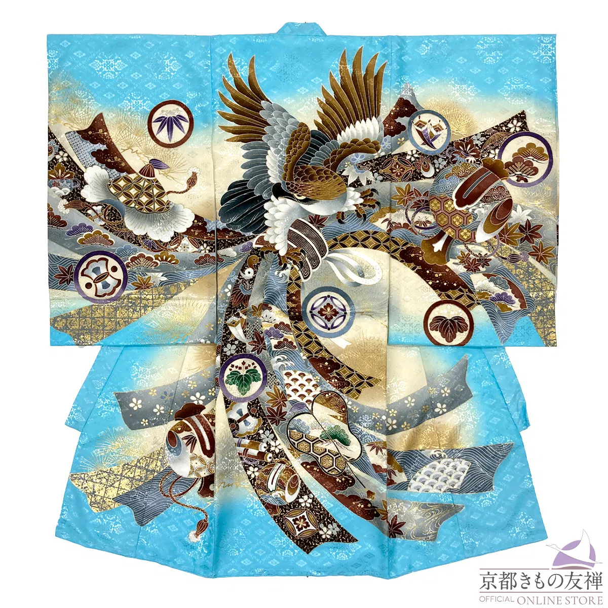 【レンタル】(5泊6日) 産着 お宮参り 男の子 初着 祝着 着物 長襦袢 ベビー【u2272002】